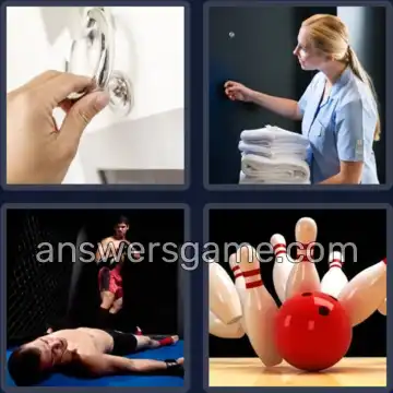 4 Pics 1 Word 5 Letters KNOCK