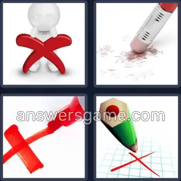 4 Pics 1 Word 5 Letters WRONG