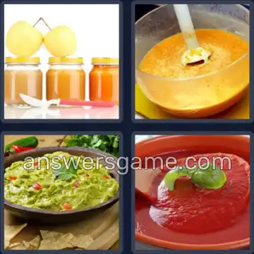 4 Pics 1 Word 5 Letters PUREE