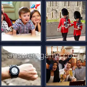 4 Pics 1 Word 5 Letters WATCH