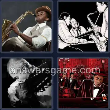 4 Pics 1 Word 5 Letters BLUES