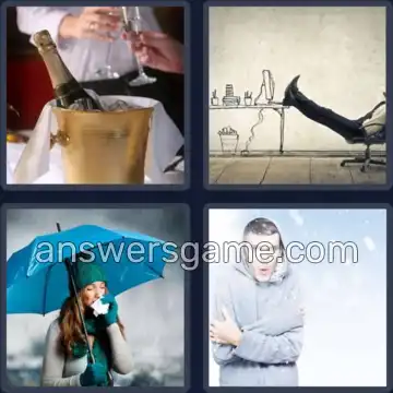 4 Pics 1 Word 5 Letters CHILL