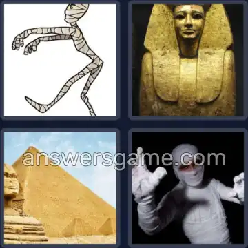 4 Pics 1 Word 5 Letters MUMMY