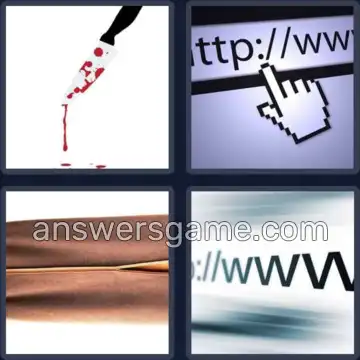 4 Pics 1 Word 5 Letters SLASH