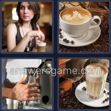 4 Pics 1 Word 5 Letters LATTE