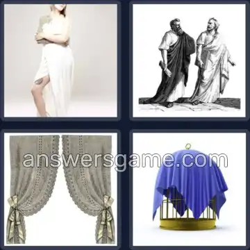 4 Pics 1 Word 5 Letters DRAPE