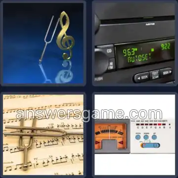 4 Pics 1 Word 5 Letters TUNER