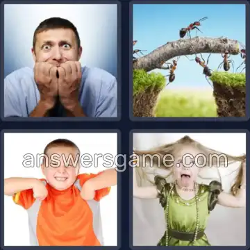 4 Pics 1 Word 5 Letters ANTSY