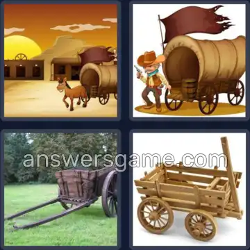 4 Pics 1 Word 5 Letters WAGON