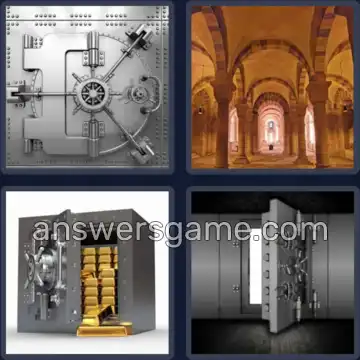 4 Pics 1 Word 5 Letters VAULT