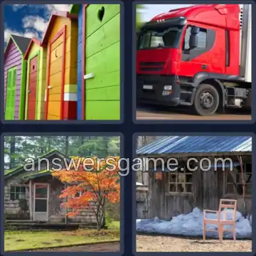 4 Pics 1 Word 5 Letters CABIN