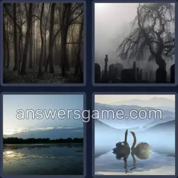 4 Pics 1 Word 5 Letters MURKY
