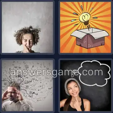 4 Pics 1 Word 5 Letters THINK