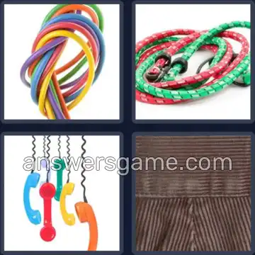 4 Pics 1 Word 5 Letters CORDS