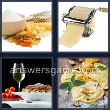 4 Pics 1 Word 5 Letters PASTA