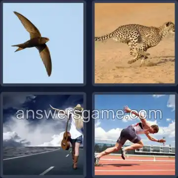 4 Pics 1 Word 5 Letters SWIFT