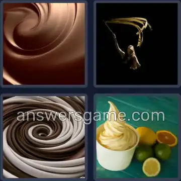 4 Pics 1 Word 5 Letters SWIRL