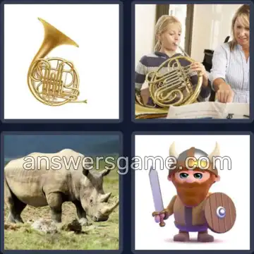 4 Pics 1 Word 5 Letters HORNS