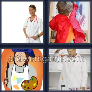 4 Pics 1 Word 5 Letters SMOCK