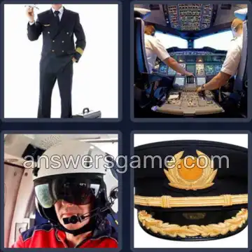 4 Pics 1 Word 5 Letters PILOT