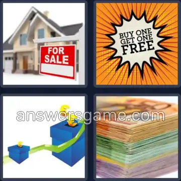 4 Pics 1 Word 5 Letters VALUE