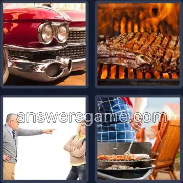 4 Pics 1 Word 5 Letters GRILL