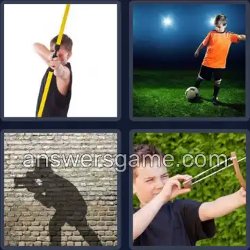4 Pics 1 Word 5 Letters SHOOT