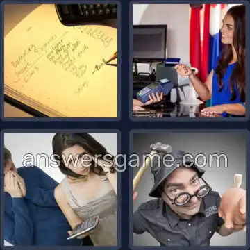 4 Pics 1 Word 5 Letters SPEND