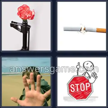 4 Pics 1 Word 5 Letters CEASE