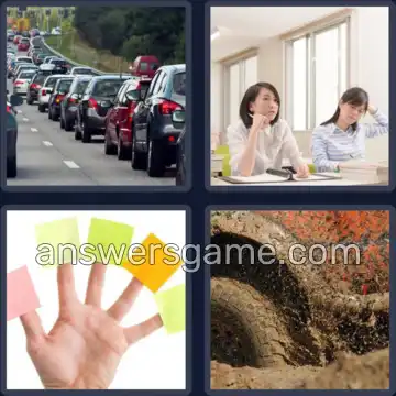 4 Pics 1 Word 5 Letters STUCK