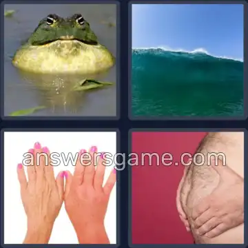 4 Pics 1 Word 5 Letters SWELL