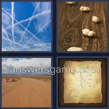 4 Pics 1 Word 5 Letters TRAIL