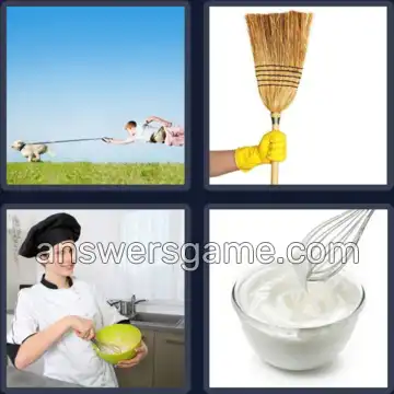 4 Pics 1 Word 5 Letters WHISK