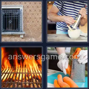 4 Pics 1 Word 5 Letters GRATE