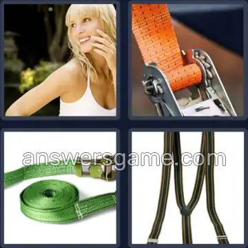 4 Pics 1 Word 5 Letters STRAP