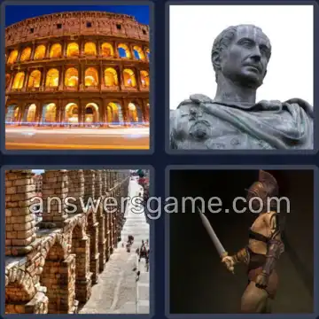 4 Pics 1 Word 5 Letters ROMAN