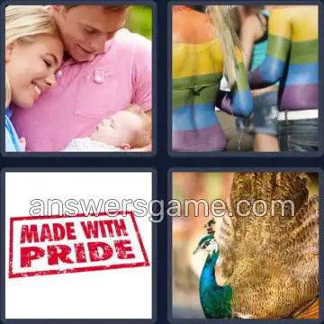 4 Pics 1 Word 5 Letters PROUD