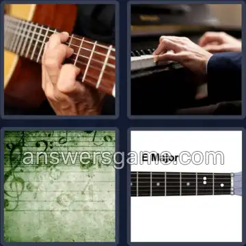 4 Pics 1 Word 5 Letters CHORD