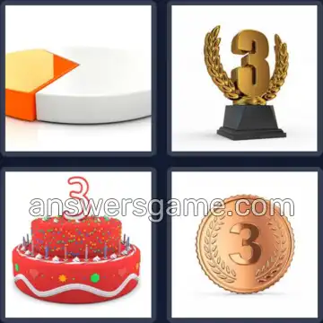 4 Pics 1 Word 5 Letters THIRD