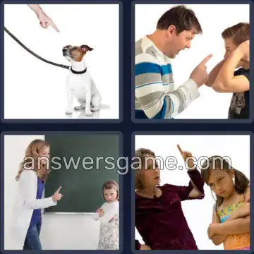 4 Pics 1 Word 5 Letters SCOLD