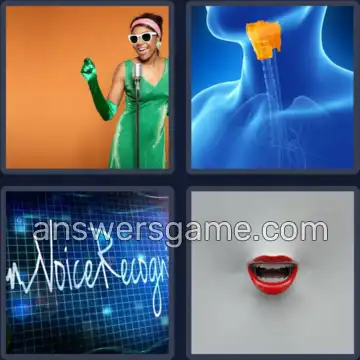 4 Pics 1 Word 5 Letters VOCAL