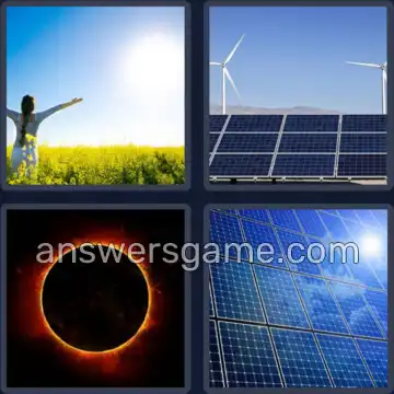4 Pics 1 Word 5 Letters SOLAR