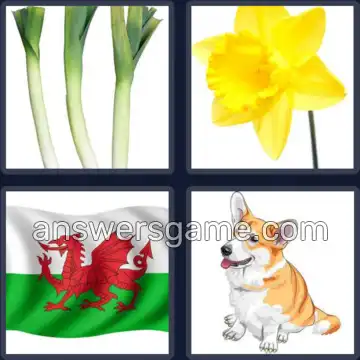 4 Pics 1 Word 5 Letters WELSH