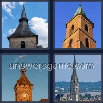 4 Pics 1 Word 5 Letters SPIRE