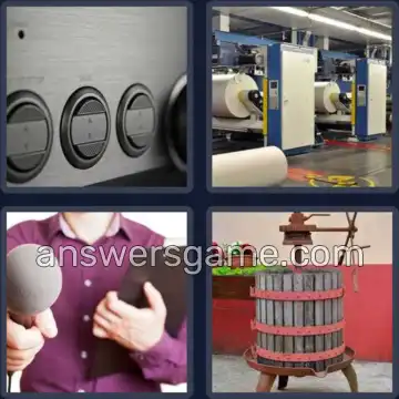 4 Pics 1 Word 5 Letters PRESS