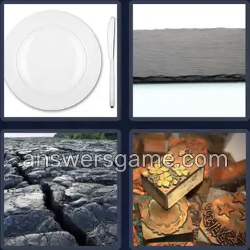4 Pics 1 Word 5 Letters PLATE