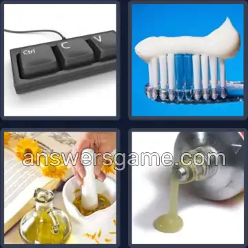 4 Pics 1 Word 5 Letters PASTE