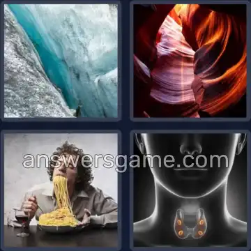 4 Pics 1 Word 5 Letters GORGE
