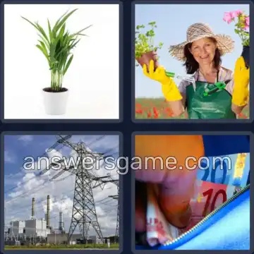 4 Pics 1 Word 5 Letters PLANT