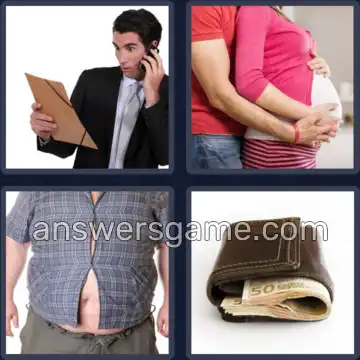 4 Pics 1 Word 5 Letters BULGE